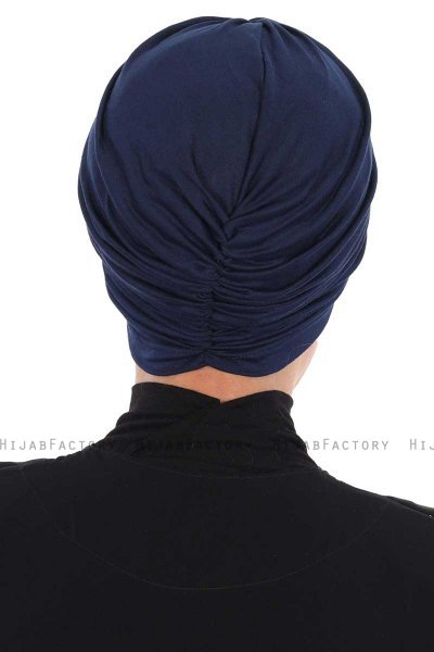 Jill - Marineblauw Katoen Turban - Ayse Turban