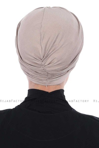 Jill - Taupe Katoen Turban - Ayse Turban