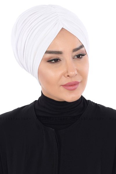 Jill - Wit Katoen Turban - Ayse Turban