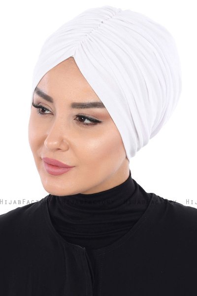 Jill - Wit Katoen Turban - Ayse Turban