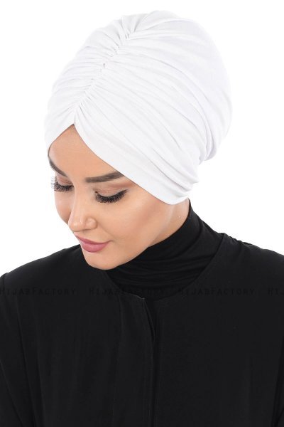 Jill - Wit Katoen Turban - Ayse Turban