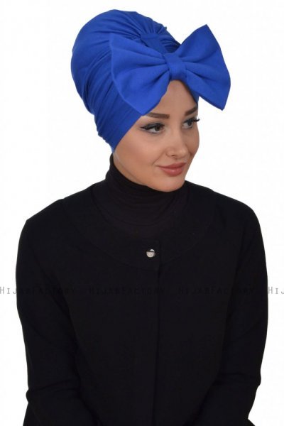 Julia - Blauw Katoen Turban - Ayse Turban