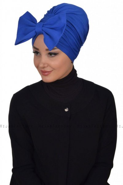 Julia - Blauw Katoen Turban - Ayse Turban