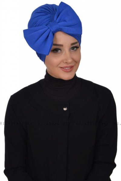 Julia - Blauw Katoen Turban - Ayse Turban