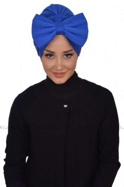 Julia - Blauw Katoen Turban - Ayse Turban
