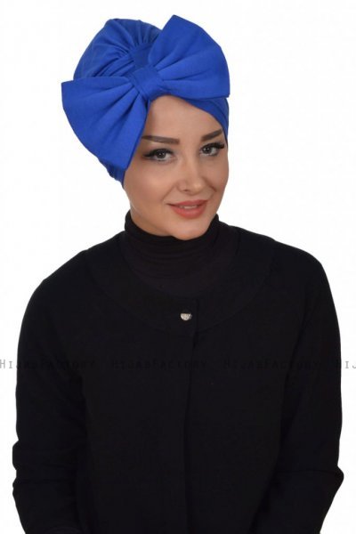 Julia - Blauw Katoen Turban - Ayse Turban
