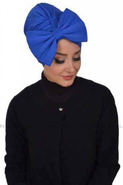 Julia - Blauw Katoen Turban - Ayse Turban