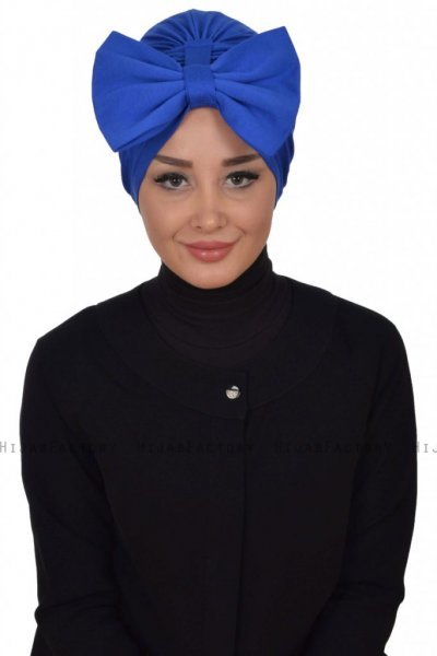 Julia - Blauw Katoen Turban - Ayse Turban