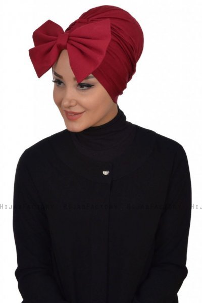Julia - Bordeaux Katoen Turban - Ayse Turban