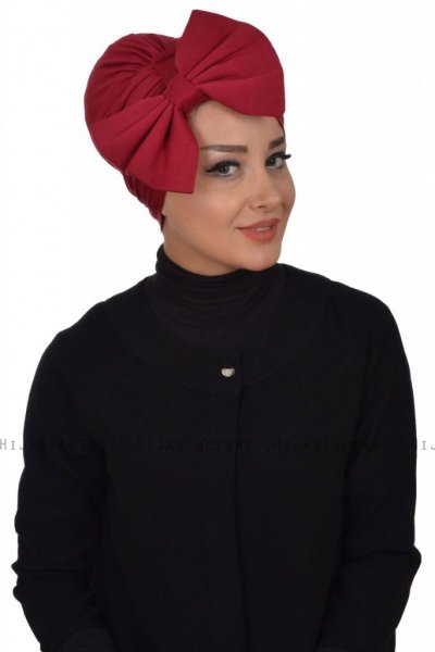 Julia - Bordeaux Katoen Turban - Ayse Turban