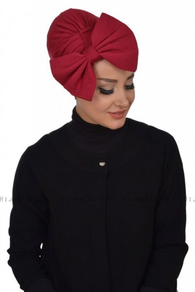 Julia - Bordeaux Katoen Turban - Ayse Turban