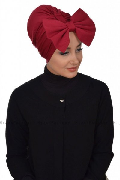 Julia - Bordeaux Katoen Turban - Ayse Turban