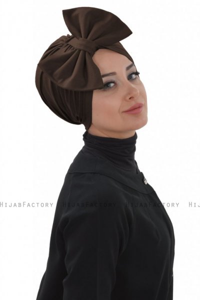 Julia - Bruin Katoen Turban - Ayse Turban