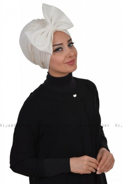 Julia - Creme Katoen Turban - Ayse Turban