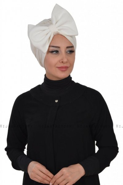 Julia - Creme Katoen Turban - Ayse Turban