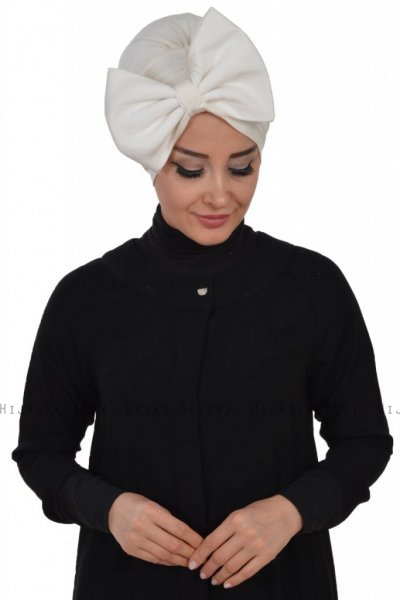 Julia - Creme Katoen Turban - Ayse Turban