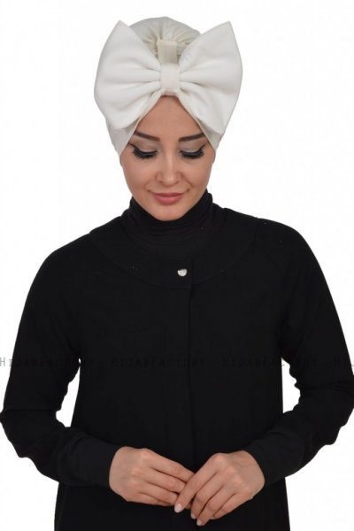 Julia - Creme Katoen Turban - Ayse Turban