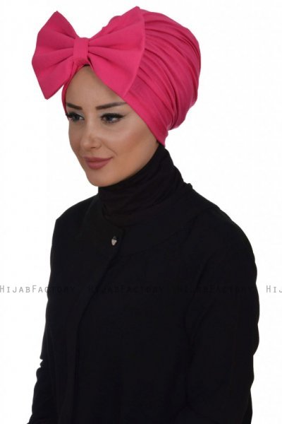 Julia - Fuchsia Katoen Turban - Ayse Turban