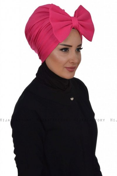 Julia - Fuchsia Katoen Turban - Ayse Turban