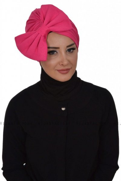 Julia - Fuchsia Katoen Turban - Ayse Turban