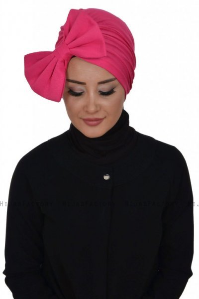 Julia - Fuchsia Katoen Turban - Ayse Turban