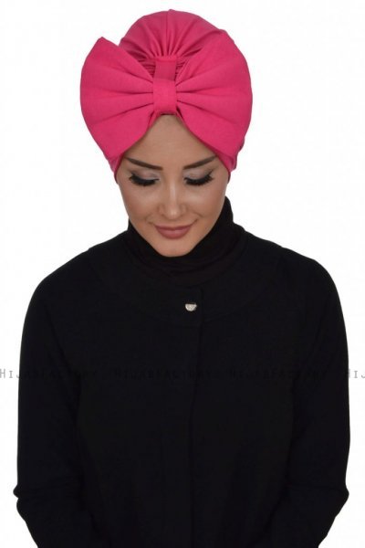 Julia - Fuchsia Katoen Turban - Ayse Turban
