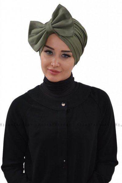 Julia - Khaki Katoen Turban - Ayse Turban