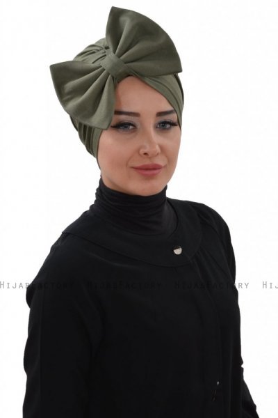 Julia - Khaki Katoen Turban - Ayse Turban