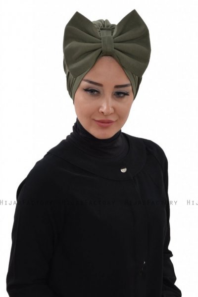 Julia - Khaki Katoen Turban - Ayse Turban
