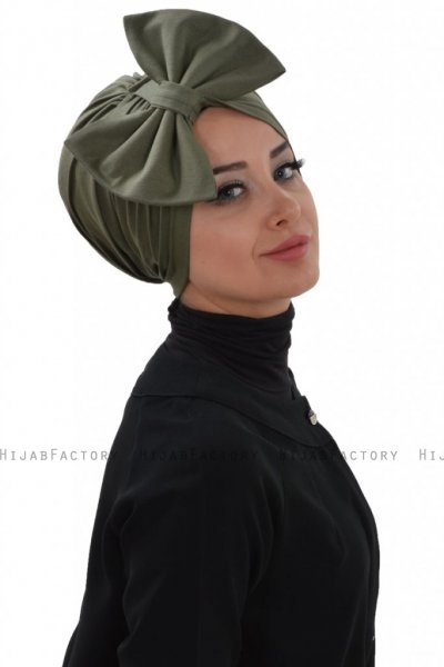 Julia - Khaki Katoen Turban - Ayse Turban