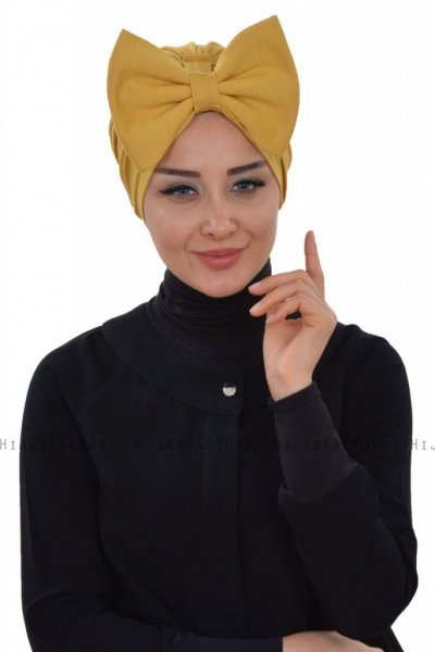 Julia - Mosterd Katoen Turban - Ayse Turban