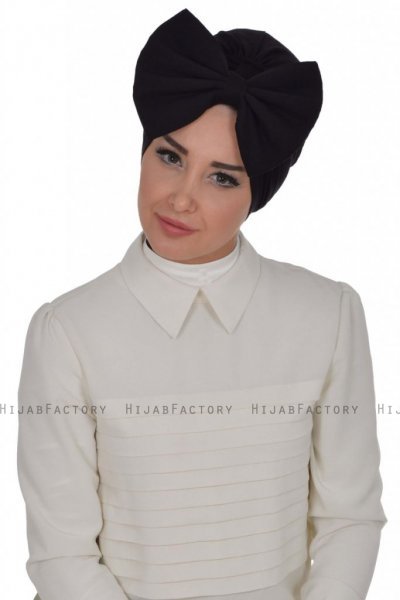 Julia - Zwart Katoen Turban - Ayse Turban