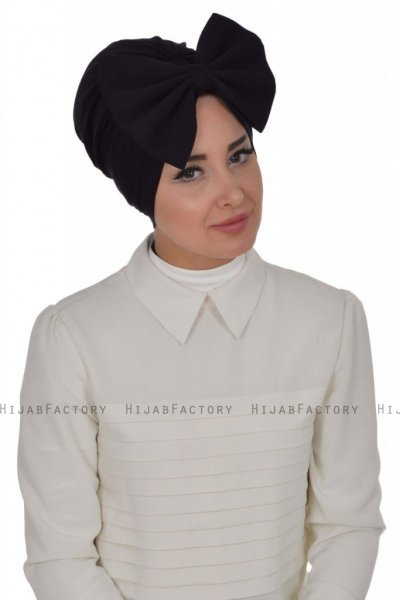 Julia - Zwart Katoen Turban - Ayse Turban