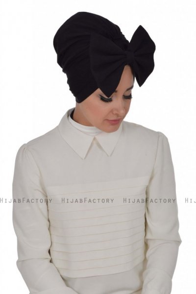 Julia - Zwart Katoen Turban - Ayse Turban