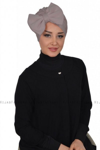 Julia - Taupe Katoen Turban - Ayse Turban