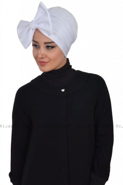 Julia - Wit Katoen Turban - Ayse Turban