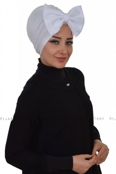 Julia - Wit Katoen Turban - Ayse Turban
