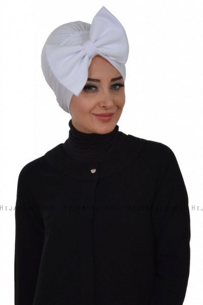 Julia - Wit Katoen Turban - Ayse Turban
