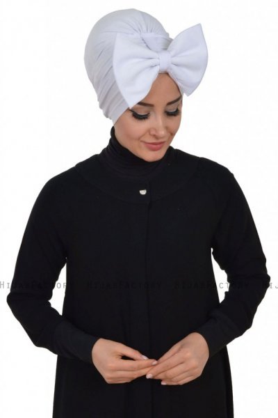 Julia - Wit Katoen Turban - Ayse Turban