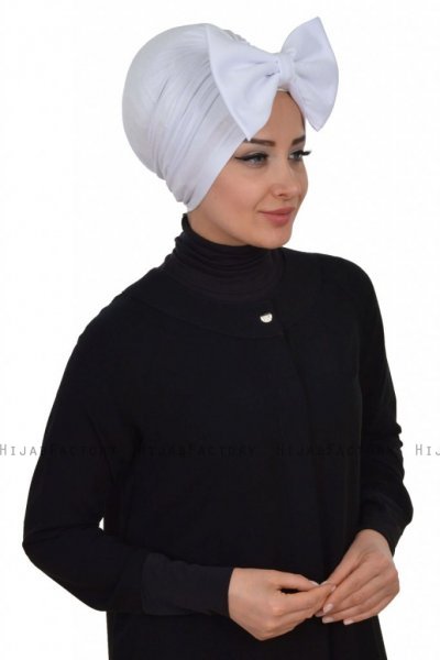Julia - Wit Katoen Turban - Ayse Turban