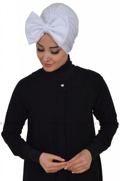 Julia - Wit Katoen Turban - Ayse Turban