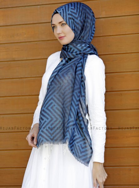 Dounia - Marineblauw Gevormde Hijab
