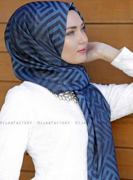 Dounia - Marineblauw Gevormde Hijab