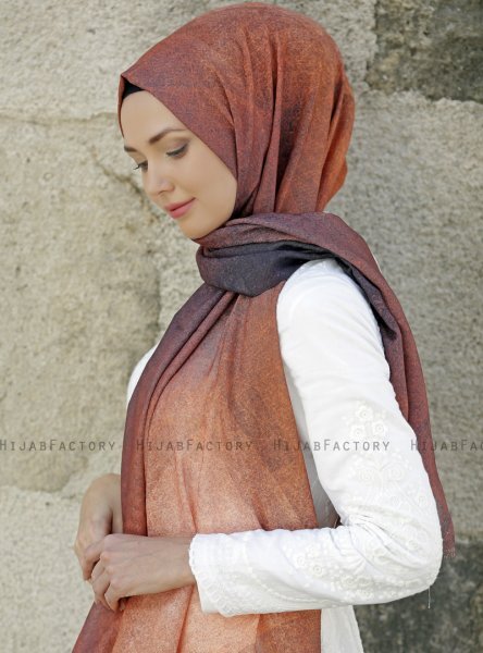 Dounia - Baksteenrood Gevormde Hijab