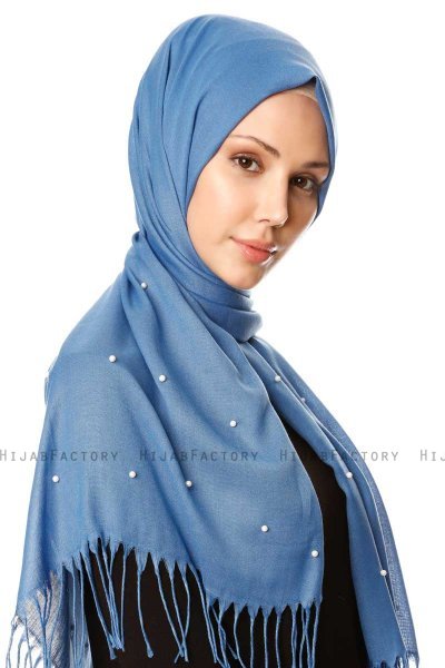 Kadri - Blauw Hijab Met Parels - Özsoy