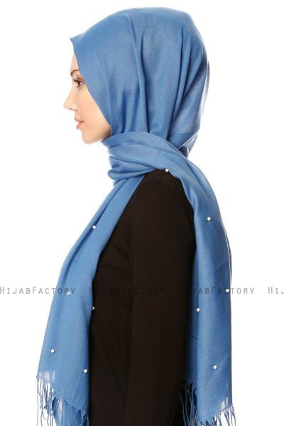 Kadri - Blauw Hijab Met Parels - Özsoy