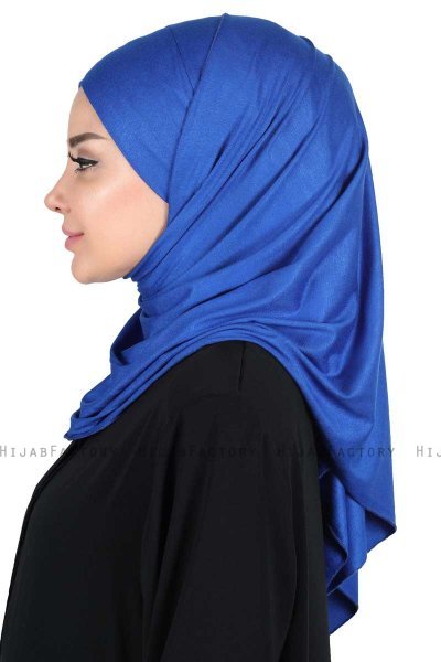 Kaisa - Blauw Katoenen Praktisch Hijab