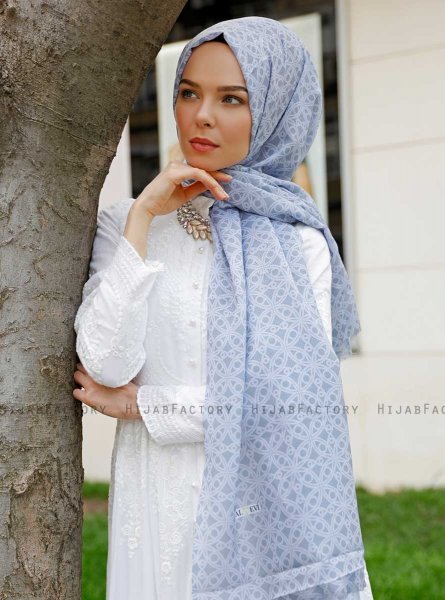 Khadija - Grijs Gevormde Hijab - Sal Evi