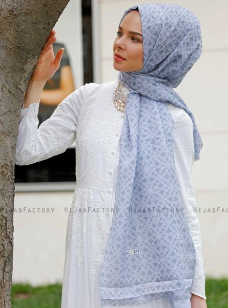 Khadija - Grijs Gevormde Hijab - Sal Evi