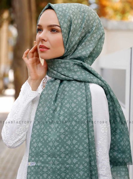 Khadija - Groen Gevormde Hijab - Sal Evi